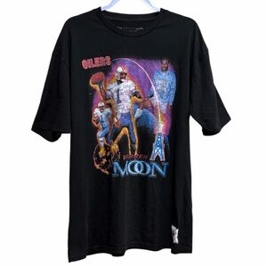 Mitchell & Ness Houston Oilers Warren Moon Throwback Graphic T-Shirt Size XL